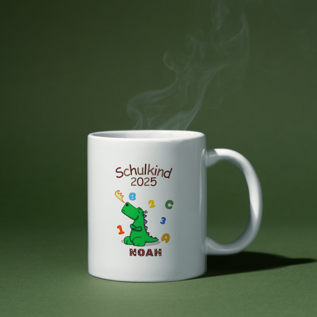 DINO Einschulung Personalisierte Tasse – Bild 13