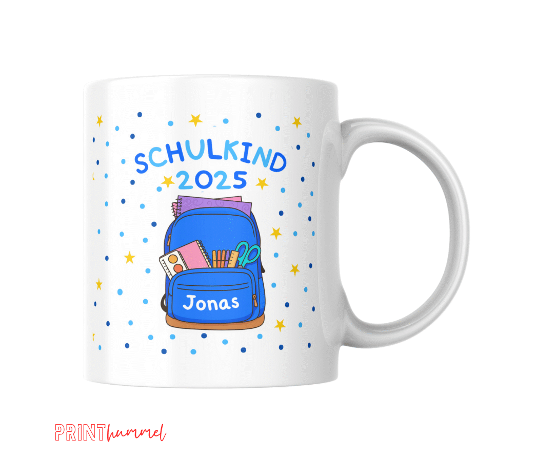 Rucksack Cartoon Stil Jungen Personalisierte Tasse