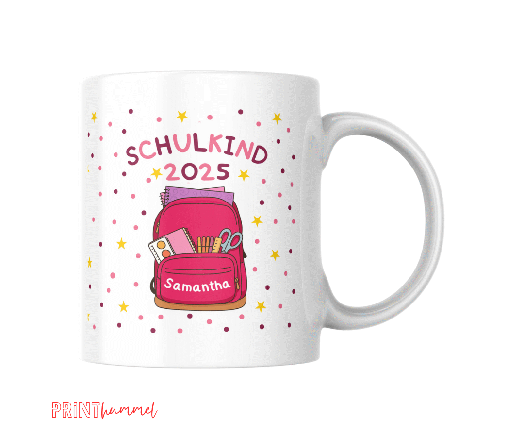 Rucksack Cartoon Stil Mädchen Personalisierte Tasse