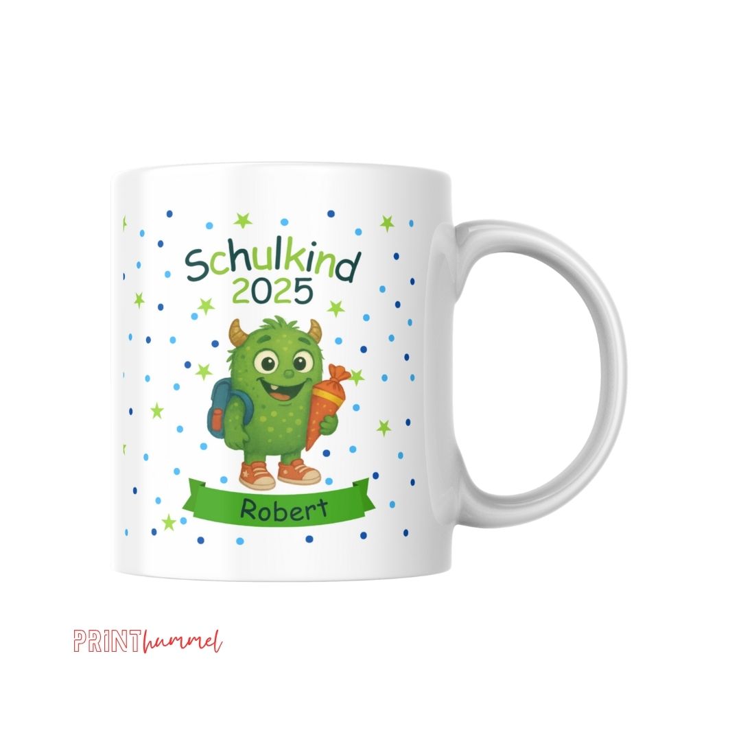 Monster Cartoon Stil Jungen Personalisierte Tasse – Bild 4