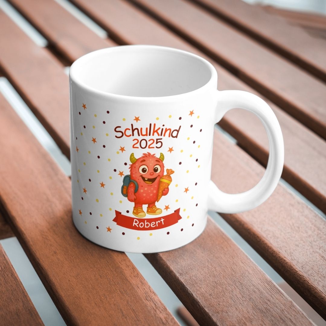 Monster Cartoon Stil Jungen Personalisierte Tasse – Bild 8