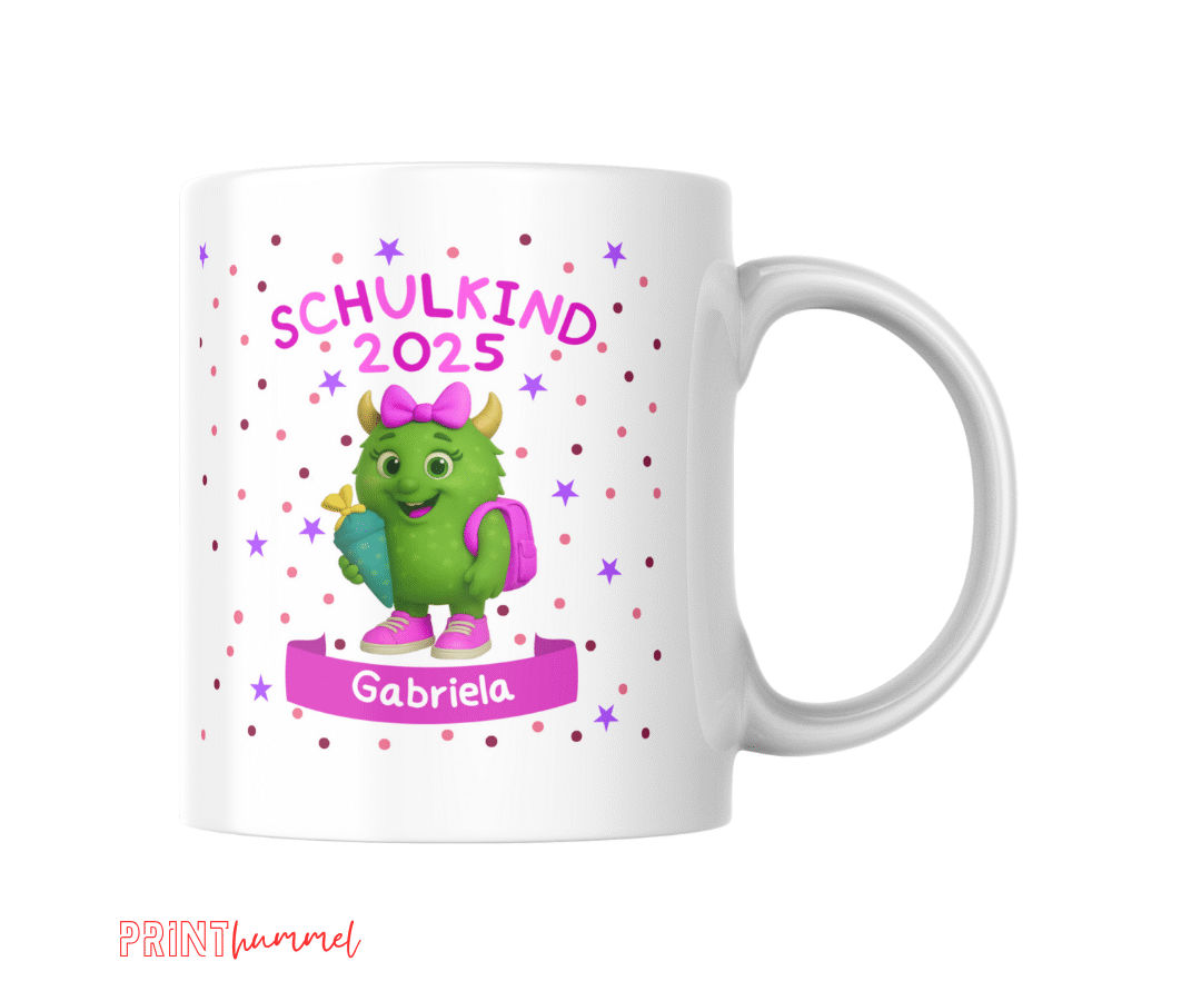 Monster Cartoon Stil Mädchen Personalisierte Tasse