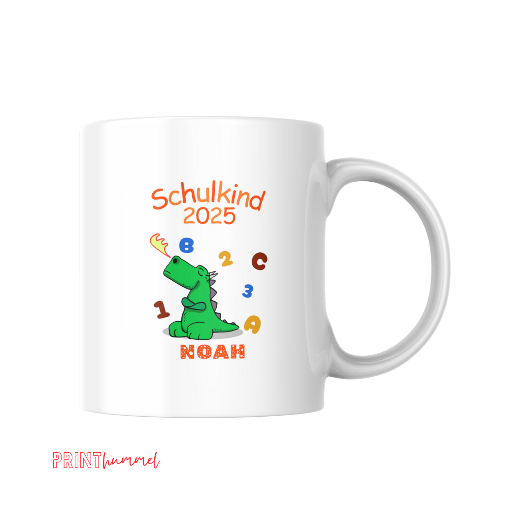 DINO Einschulung Personalisierte Tasse – Bild 7