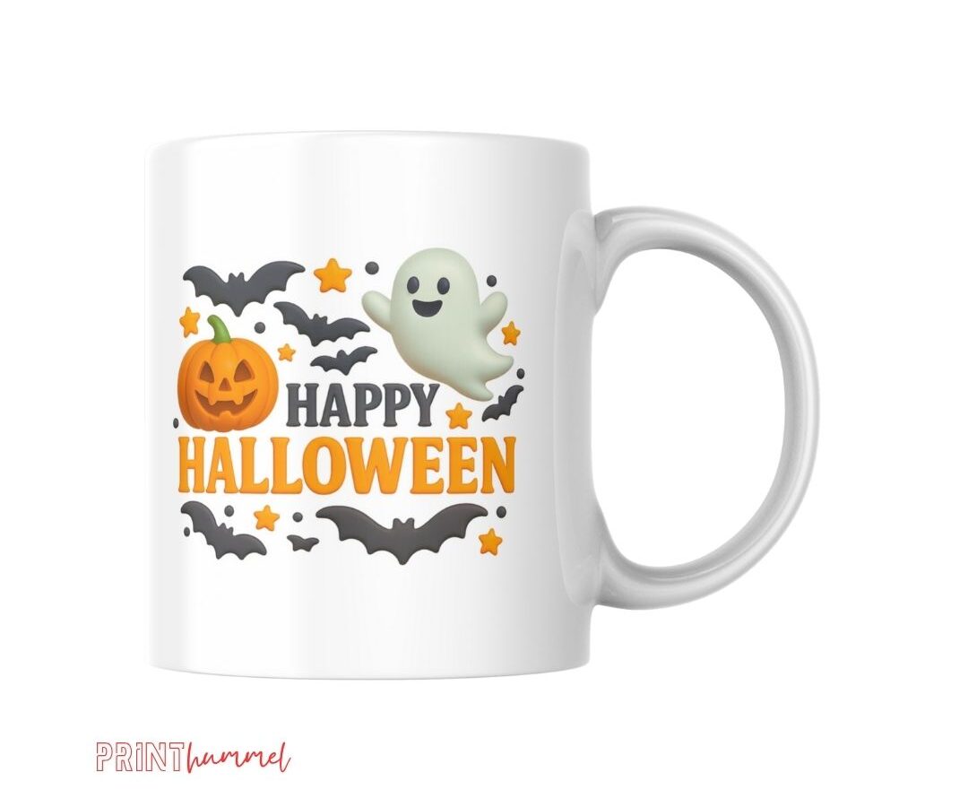 Tasse Happy Halloween Geist Kürbis