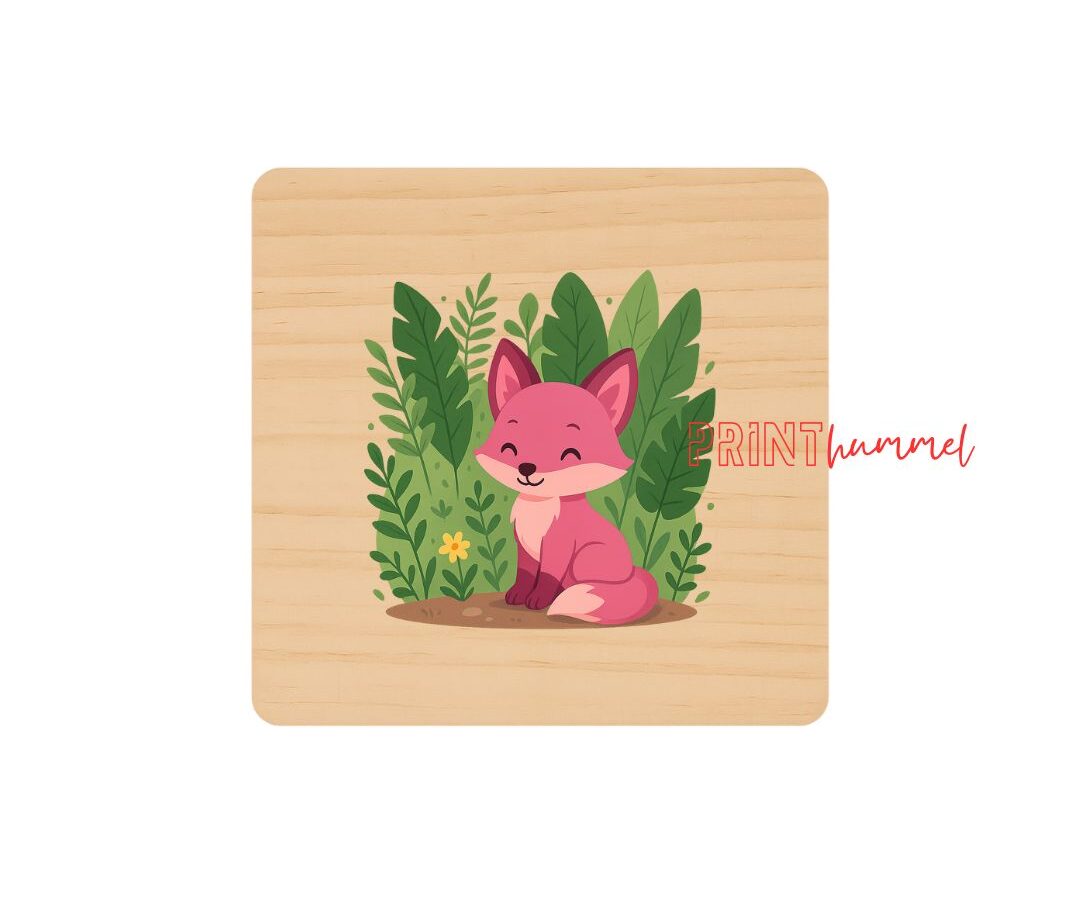 Holz Untersetzer Fuchs