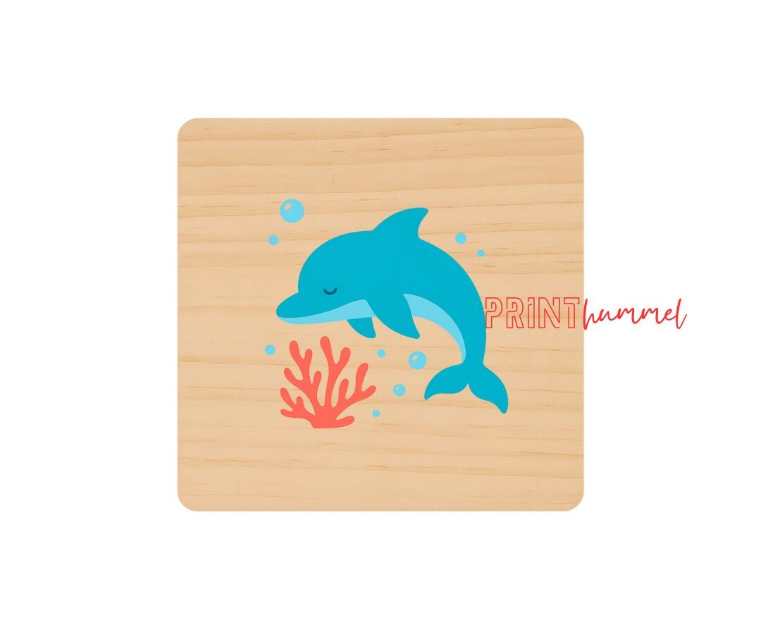 Holz Untersetzer Delfin