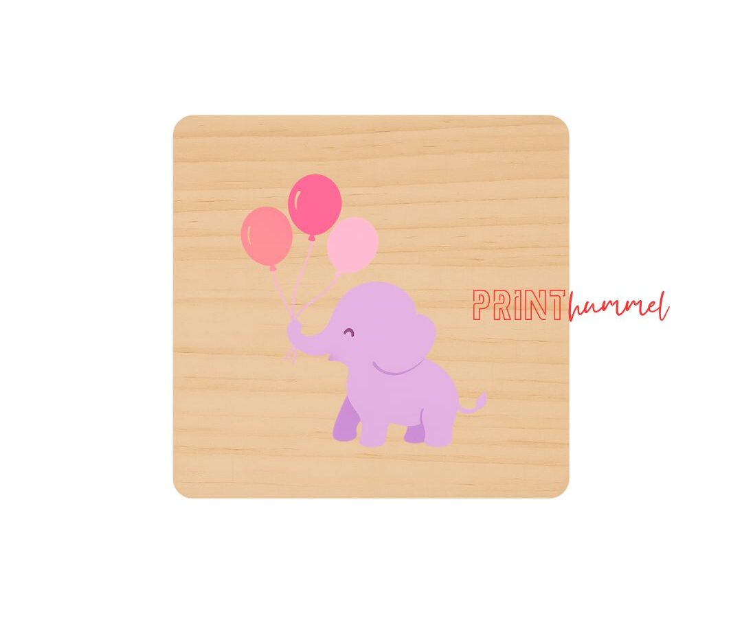 Holz Untersetzer Elefant